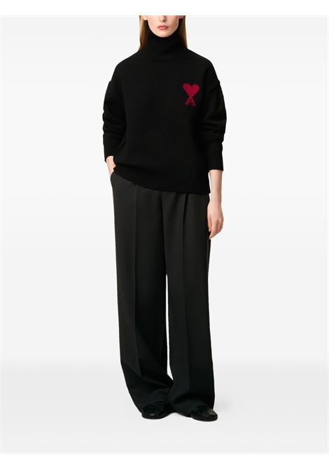 maglione collo alto adc uomo nero AMI PARIS | UKS839.018009